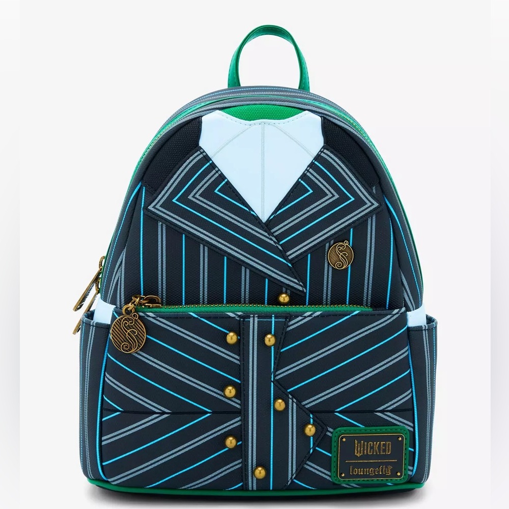 Loungefly Black, Teal & White Wicked Themed Mini Backpack NWT Glinda Elphaba💚